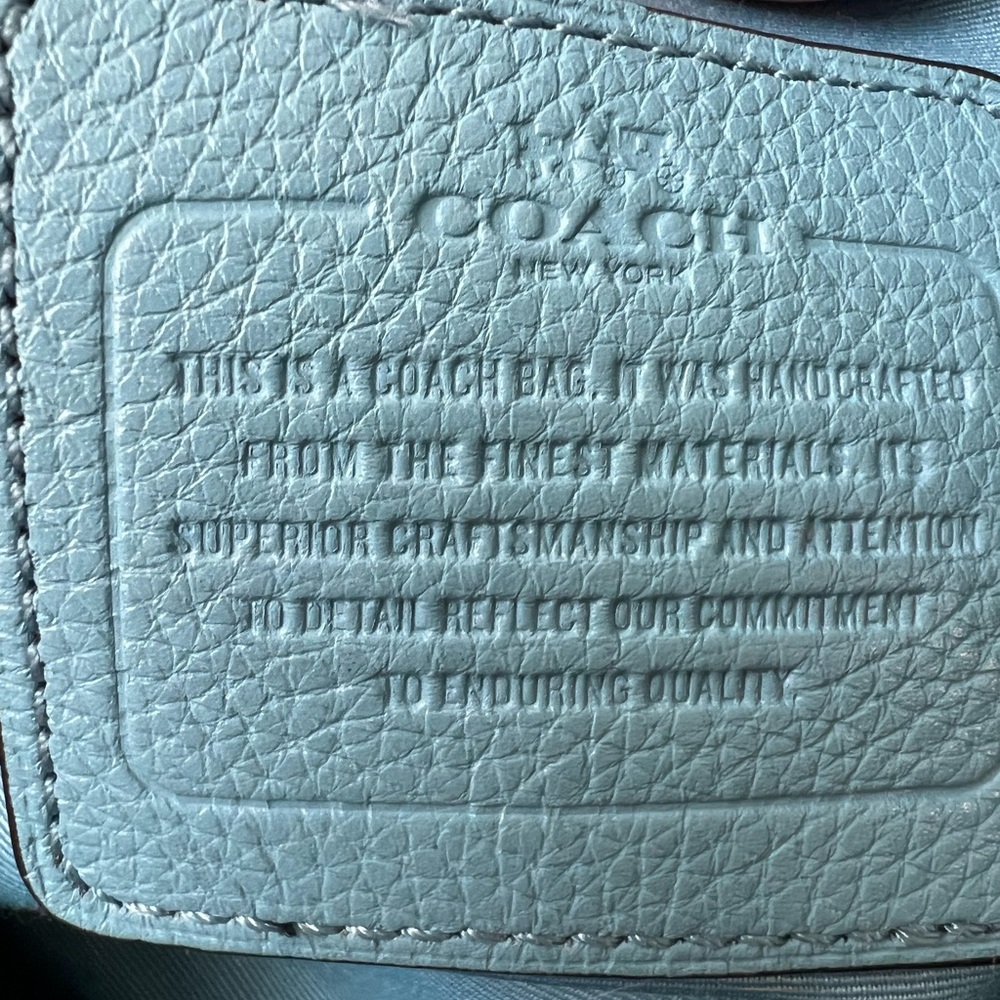 Coach Pebbled Leather Hobo Bag in Light Blue Style F36628 2015 - Picture 4 of 16